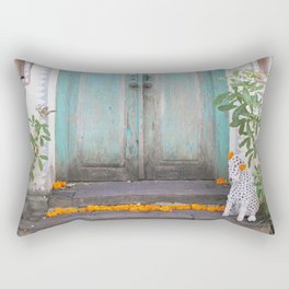 Turquoise Door Rectangular Pillow