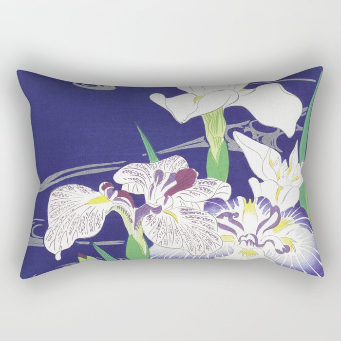 Irises (1890–1900) by Kogyo Tsukioka Rectangular Pillow