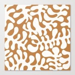 White Matisse cut outs seaweed pattern 4 Canvas Print