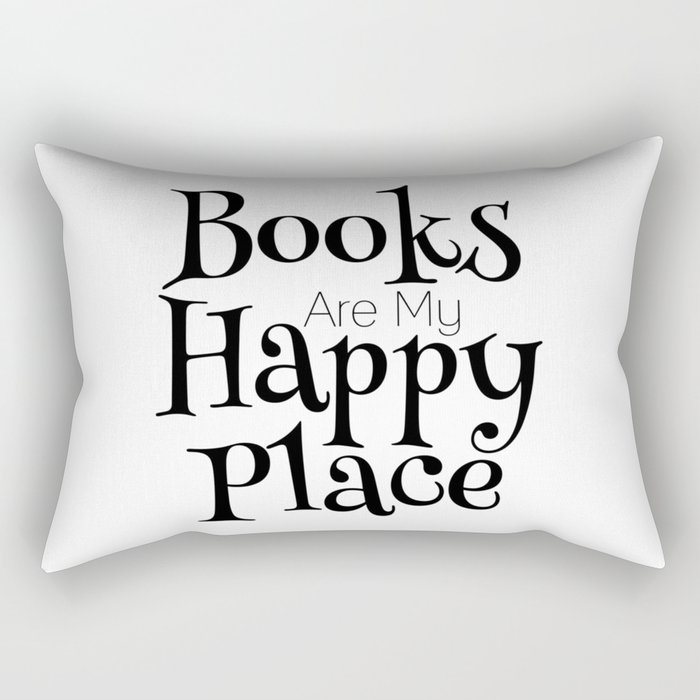 Books Are My Happy Place Rectangular Pillow