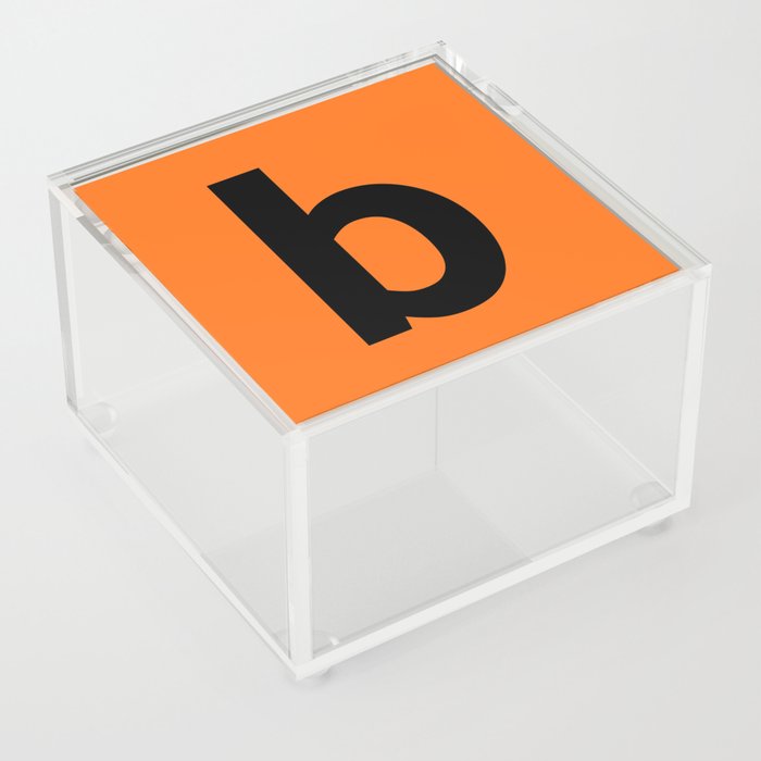 letter B (Black & Orange) Acrylic Box