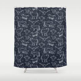 Constellation Cows Shower Curtain