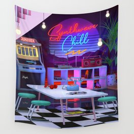 Synthwave And Chill Wall Tapestry
