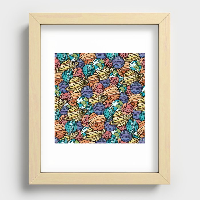 Planet Party Recessed Framed Print