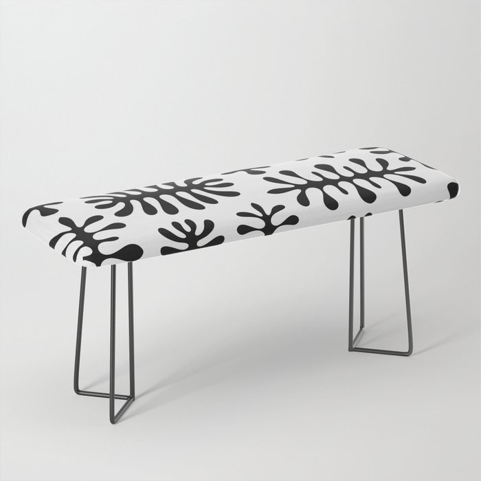 White and black seaweed inspired by Matisse Bench