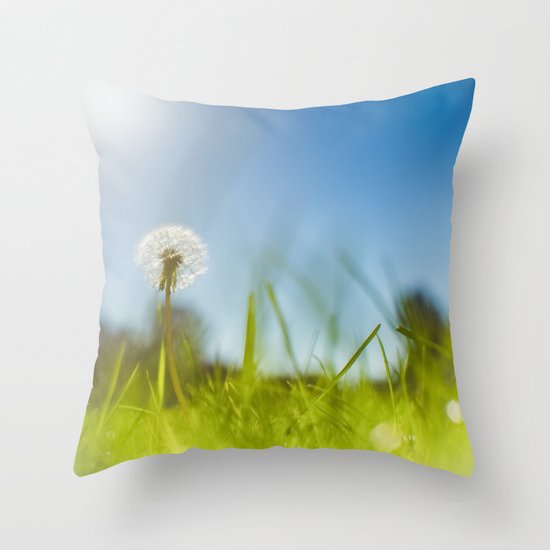 Blue & Green & Dandy Throw Pillow