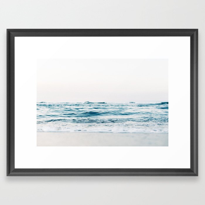 Beautiful White Beach Framed Art Print