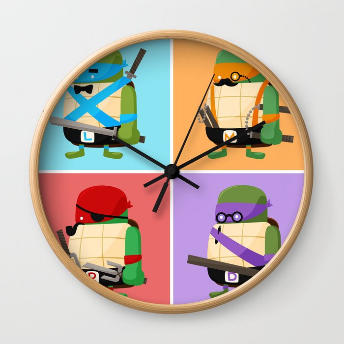 Turtles in Disguise Wall Clock