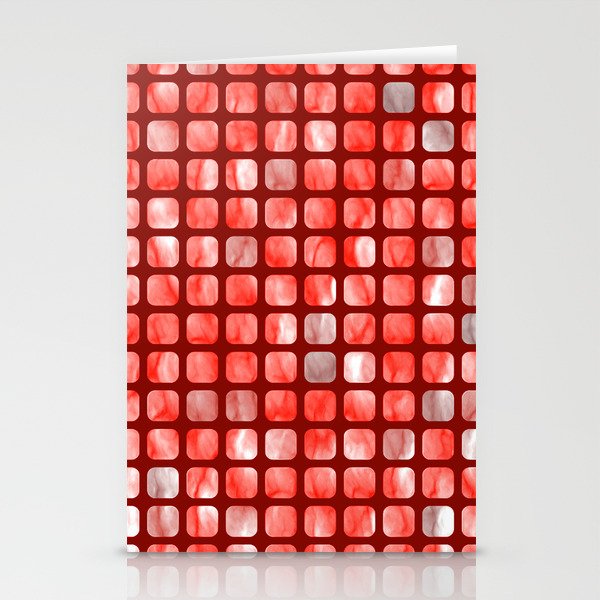 RED Wallpaper Squares. Stationery Cards