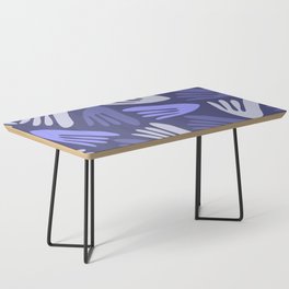 Big Cutouts Papier Découpé Abstract Pattern in Purple Periwinkle and Lilac Lavender Coffee Table