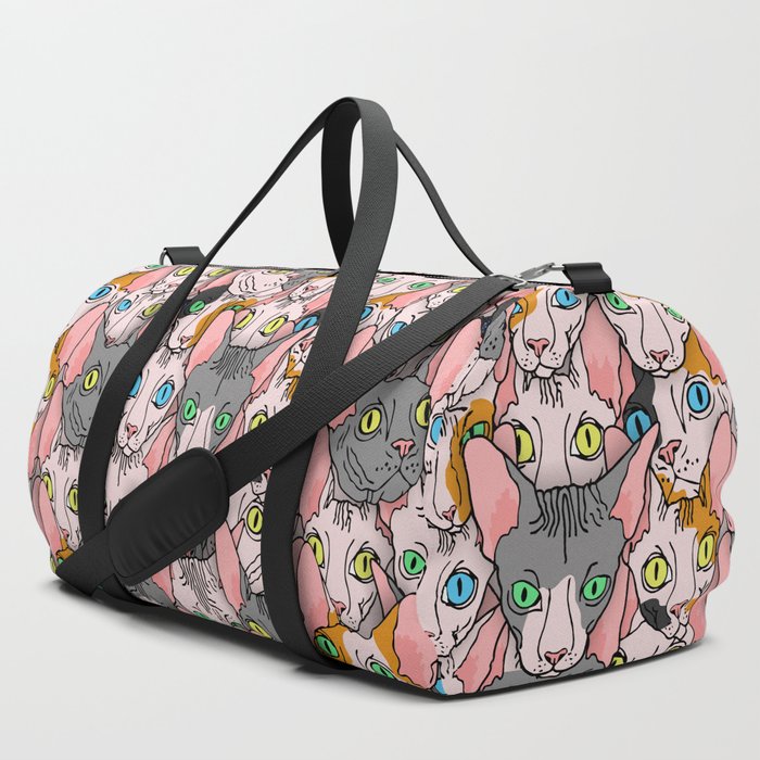Cat print duffle bag clearance