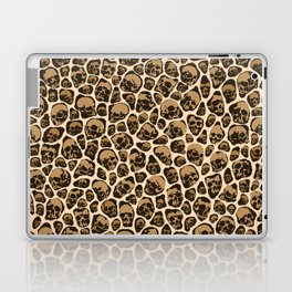 Leopard Print Cheetah Gothic Skulls Animal Fur Pattern Laptop Skin
