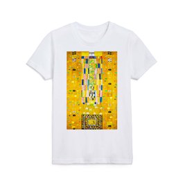 Gustav Klimt (Austrian, 1862-1918) - Title: The Knight (Part 9) - Nine Cartoons for the Execution of a Frieze for the Dining Room of Stoclet House in Brussels - Date: 1911 - Style: Symbolism - Digitally Enhanced Version (2000 dpi) - Kids T Shirt