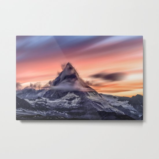 Mountains #fog #smoke Metal Print