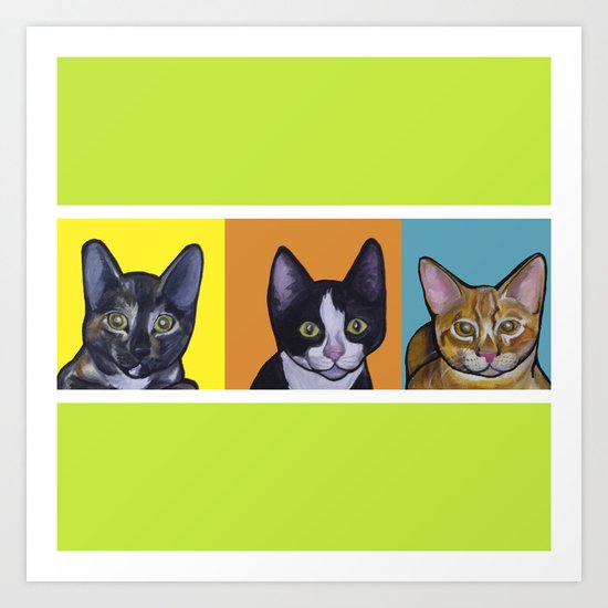 Three kittens Art Print