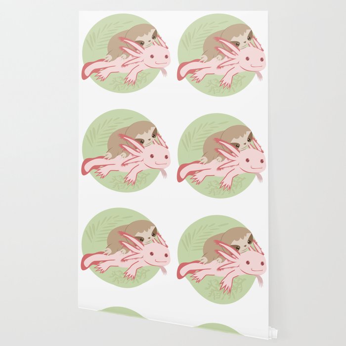 Cute Axolotl Sloth Water Aquarium Pet Animal Gift Wallpaper By Pubeast Society6 Cute Axolotl Sloth Water Aquarium Pet Animal Gift Wallpaper By Pubeast Society6