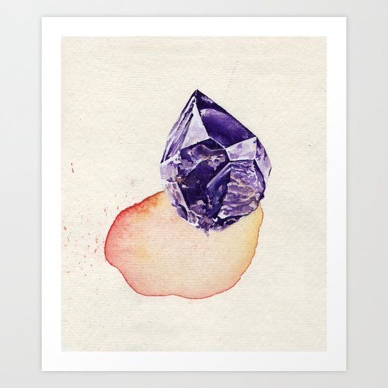 Amethyst Splash Art Print