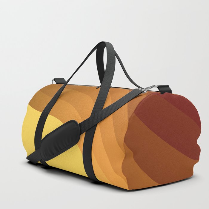 Brown yellow minimal pattern Duffle Bag