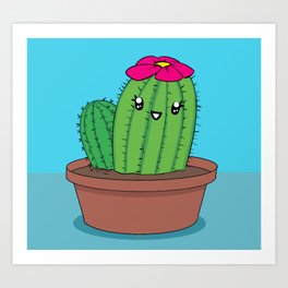 Adorable cactus Art Print