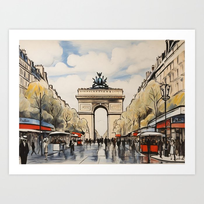 promenade autour de Paris -01- Art Print