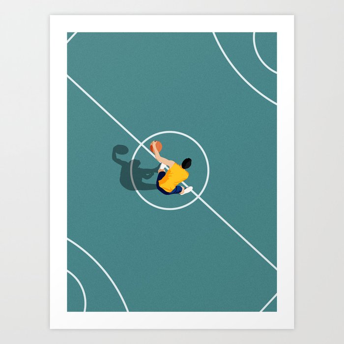 Dribbling | Shoot Hoops  Art Print