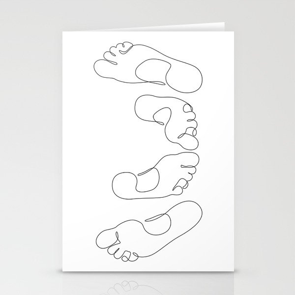 Under the Sheet Feet Stationery Cards
