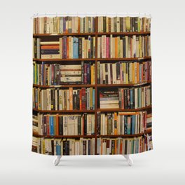 Bookshelf Books Library Bookworm Reading Shower Curtain