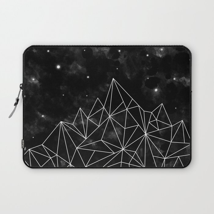 geometric mountain black & white Laptop Sleeve