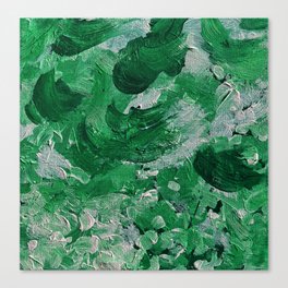 Welcome Home in Forest Green Canvas Print