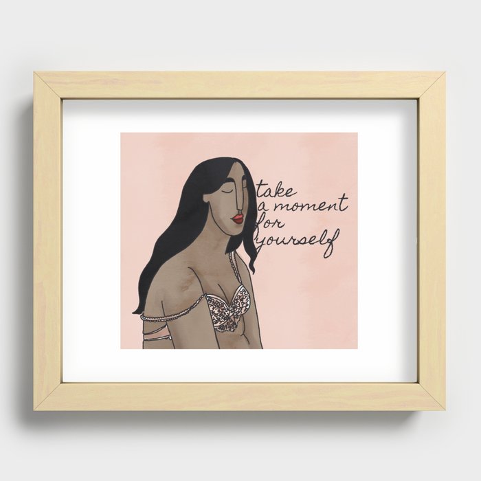 Take a moment for yourself Recessed Framed Print