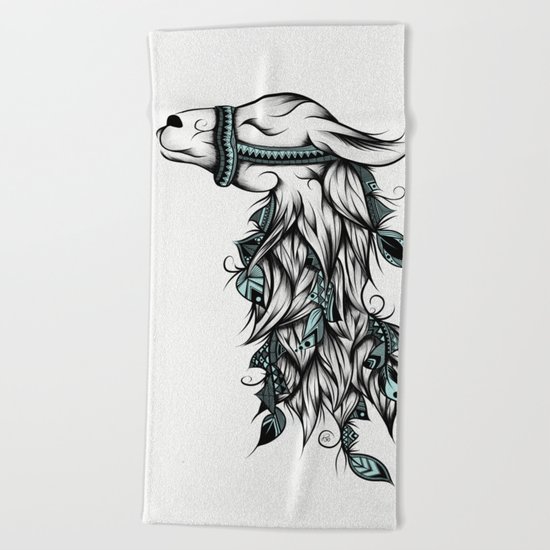 Poetic Llama Beach Towel