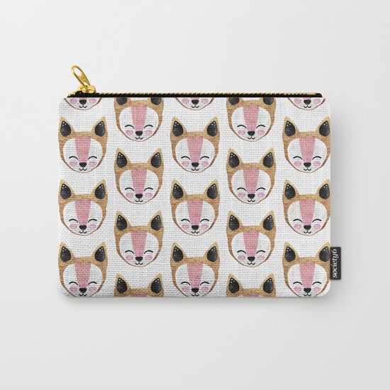 Arctic Fox Pattern Carry-All Pouch