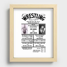 #13 Memphis Wrestling Window Card Recessed Framed Print