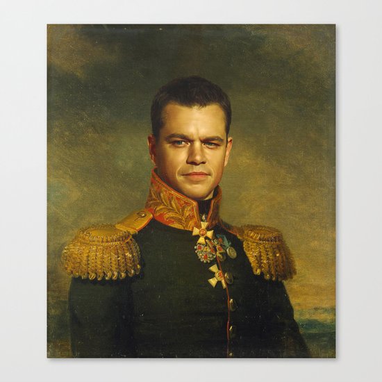 Matt Damon - replaceface Canvas Print