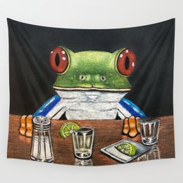 "Tequila Frog" - Frogs After Five collection Wall Tapestry