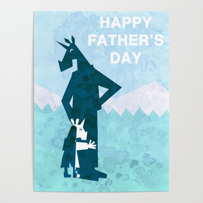 Happy Father’s Day Unicorn Poster