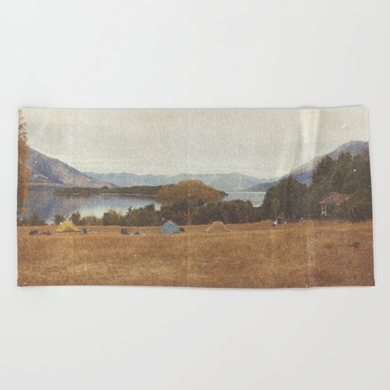 HAPPY CAMPER Beach Towel
