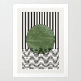 Abstract Modern Green Art Print