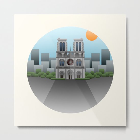 Notre Dame Metal Print
