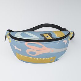 Retro Back To School Print With Hand Illustrated School Supplies Fanny Pack