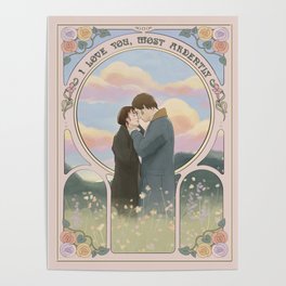 Pride and Prejudice Art Nouveau Poster