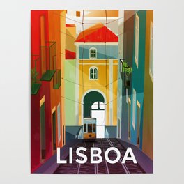 Lisboa vintage travel poster Poster