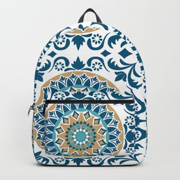 Bluish Variety Pattern Backpack