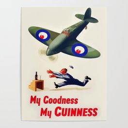 0004 - My Goodness My Guinness (Plane) Poster Poster