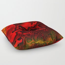 Red Shapes Floor Pillow