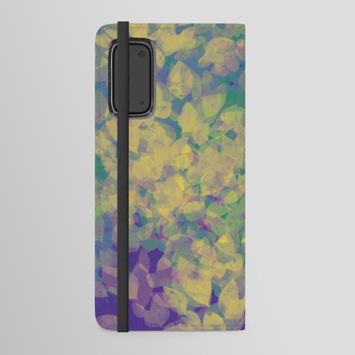 Abstract floral collage with leaf pattern Android Wallet Case