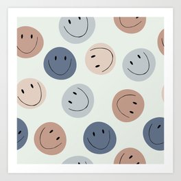Smiley faces Art Print