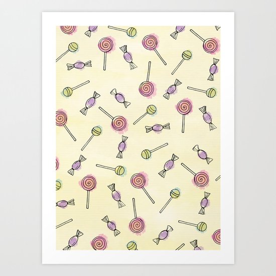 Candy rain Art Print