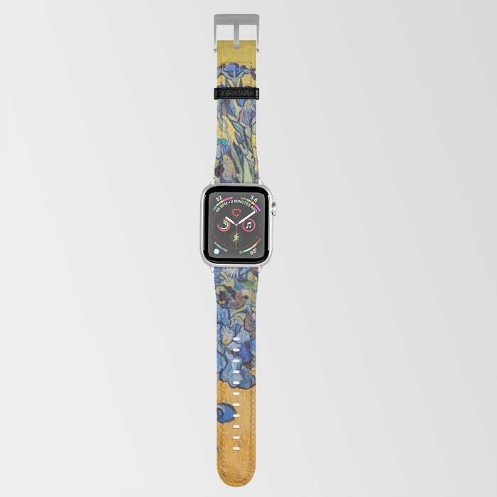 Vincent van Gogh - Vase with Irises, Yellow Background Apple Watch Band