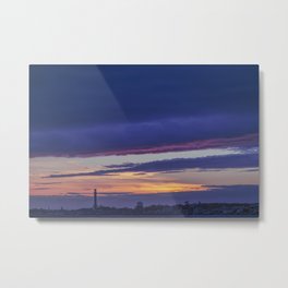 Provincetown Sunset in Blue and Purple Metal Print | Photo, Navyblue, Capecod, Bluesunset, Provincetownma, Pilgrimmonument, Abstract, Blueandpurple, Clouds, Sky 